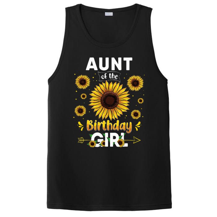 Aunt Of The Birthday Sunflower Party Family Matching PosiCharge Competitor Tank