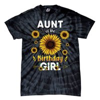 Aunt Of The Birthday Sunflower Party Family Matching Tie-Dye T-Shirt