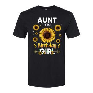 Aunt Of The Birthday Sunflower Party Family Matching Softstyle CVC T-Shirt