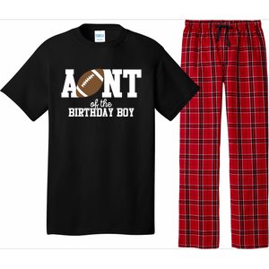 Aunt Of The Birthday Football Lover First Birthday Party Gift Pajama Set