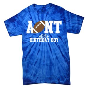 Aunt Of The Birthday Football Lover First Birthday Party Gift Tie-Dye T-Shirt