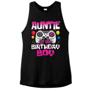 Auntie Of The Birthday Boy Matching Video Gamer Birthday Ladies PosiCharge Tri-Blend Wicking Tank