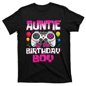 Auntie Of The Birthday Boy Matching Video Gamer Birthday T-Shirt