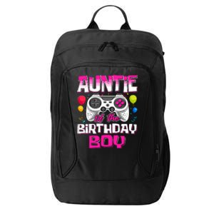 Auntie Of The Birthday Boy Matching Video Gamer Birthday City Backpack