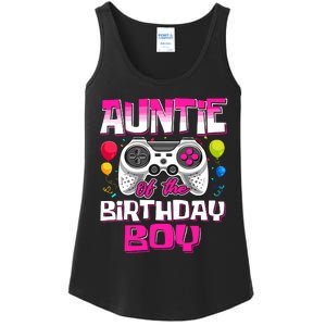 Auntie Of The Birthday Boy Matching Video Gamer Birthday Ladies Essential Tank