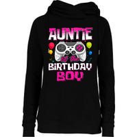 Auntie Of The Birthday Boy Matching Video Gamer Birthday Womens Funnel Neck Pullover Hood