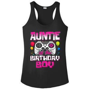 Auntie Of The Birthday Boy Matching Video Gamer Birthday Ladies PosiCharge Competitor Racerback Tank