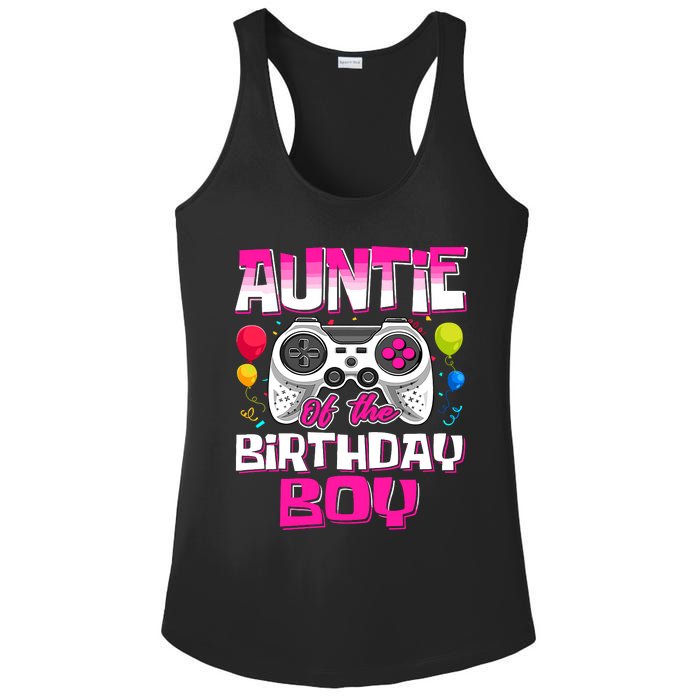 Auntie Of The Birthday Boy Matching Video Gamer Birthday Ladies PosiCharge Competitor Racerback Tank