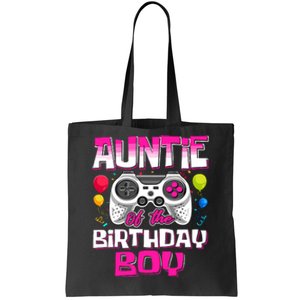 Auntie Of The Birthday Boy Matching Video Gamer Birthday Tote Bag