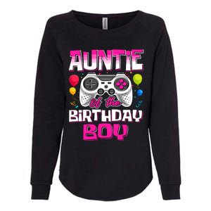 Auntie Of The Birthday Boy Matching Video Gamer Birthday Womens California Wash Sweatshirt