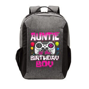 Auntie Of The Birthday Boy Matching Video Gamer Birthday Vector Backpack