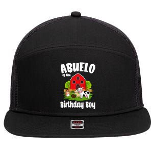 Abuelo Of The Birthday Boy Farm Animal Bday Party 7 Panel Mesh Trucker Snapback Hat