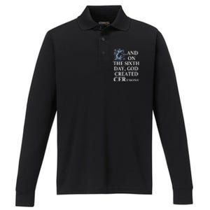 And On The Sixth Day God Created Ceremony Performance Long Sleeve Polo