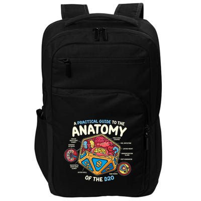 Anatomy Of The D20 Polyhedral 20 Sided Dice Funny Rpg Impact Tech Backpack