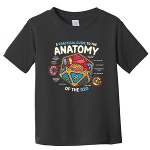 Anatomy Of The D20 Polyhedral 20 Sided Dice Funny Rpg Toddler T-Shirt