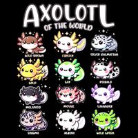 Axolotls Of The World Kawaii Types Of Axolotl Fish Amphibian Apron