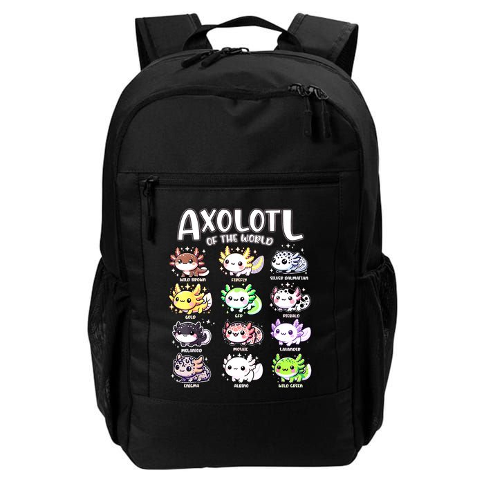 Axolotls Of The World Kawaii Types Of Axolotl Fish Amphibian Backpack