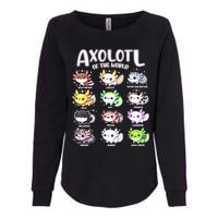 Axolotls Of The World Kawaii Types Of Axolotl Fish Amphibian Womens California Wash Sweatshirt