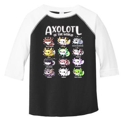 Axolotls Of The World Kawaii Types Of Axolotl Fish Amphibian Toddler Fine Jersey T-Shirt