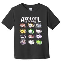 Axolotls Of The World Kawaii Types Of Axolotl Fish Amphibian Toddler T-Shirt