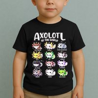 Axolotls Of The World Kawaii Types Of Axolotl Fish Amphibian Toddler T-Shirt