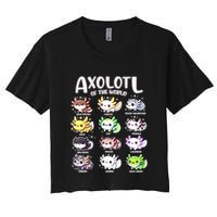Axolotls Of The World Kawaii Types Of Axolotl Fish Amphibian Crop Top