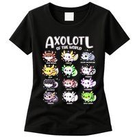 Axolotls Of The World Kawaii Types Of Axolotl Fish Amphibian Womens T-Shirt