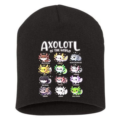 Axolotls Of The World Kawaii Types Of Axolotl Fish Amphibian Short Acrylic Beanie
