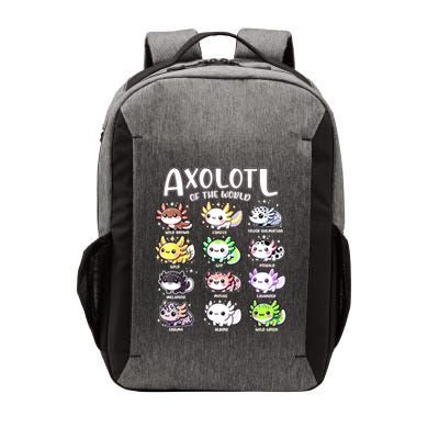 Axolotls Of The World Kawaii Types Of Axolotl Fish Amphibian Vector Backpack