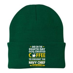 Chief And On The 8th Day God Created Coffee Na Vy Knit Cap Winter Beanie