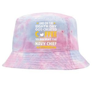 Chief And On The 8th Day God Created Coffee Na Vy Tie-Dyed Bucket Hat