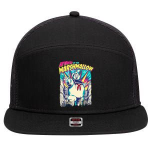 Attack Of The Marshmallow 7 Panel Mesh Trucker Snapback Hat