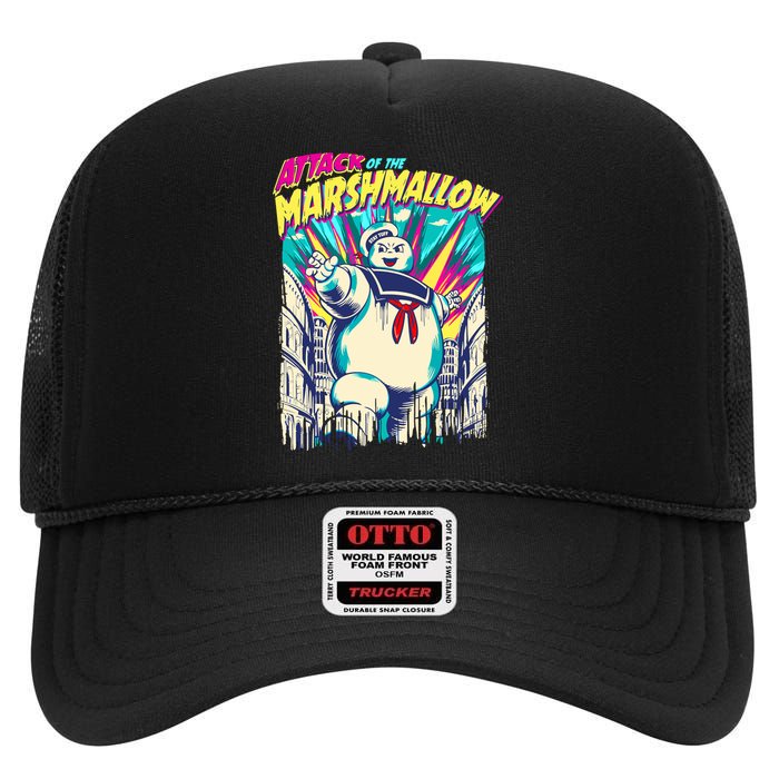 Attack Of The Marshmallow High Crown Mesh Back Trucker Hat