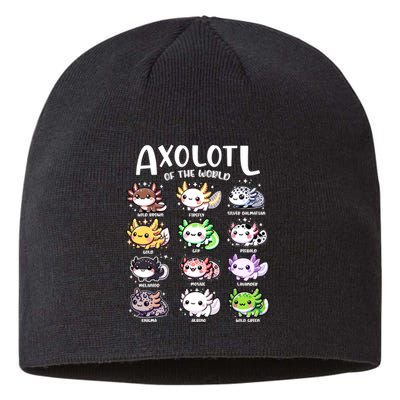 Axolotls Of The World Kawaii Types Of Axolotl Fish Amphibian Sustainable Beanie