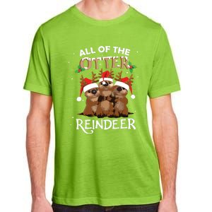 All Of The Otter Reindeer Christmas Funny Cute Adult ChromaSoft Performance T-Shirt