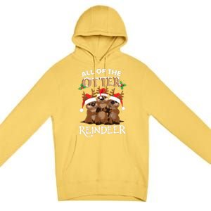 All Of The Otter Reindeer Christmas Funny Cute Premium Pullover Hoodie