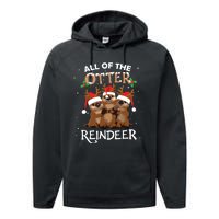 All Of The Otter Reindeer Christmas Funny Cute Performance Fleece Hoodie