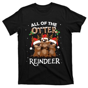 All Of The Otter Reindeer Christmas Funny Cute T-Shirt