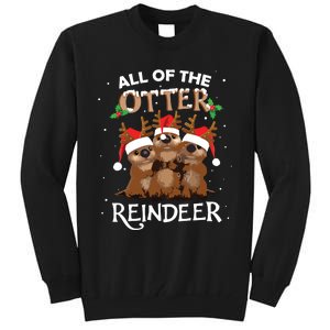 All Of The Otter Reindeer Christmas Funny Cute Tall Sweatshirt