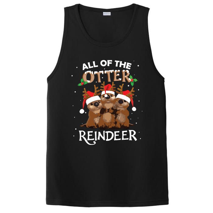 All Of The Otter Reindeer Christmas Funny Cute PosiCharge Competitor Tank