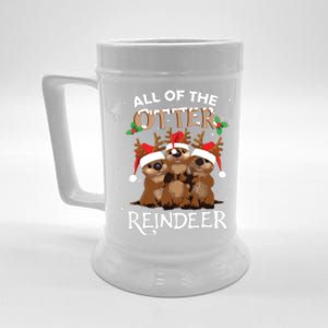 All Of The Otter Reindeer Christmas Funny Cute Beer Stein