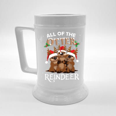 All Of The Otter Reindeer Christmas Funny Cute Beer Stein