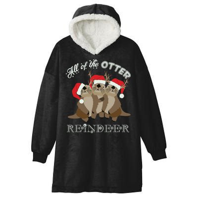 All Of The Otter Reindeer Funny Other Christmas Hooded Wearable Blanket