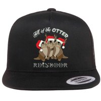 All Of The Otter Reindeer Funny Other Christmas Flatbill Hat
