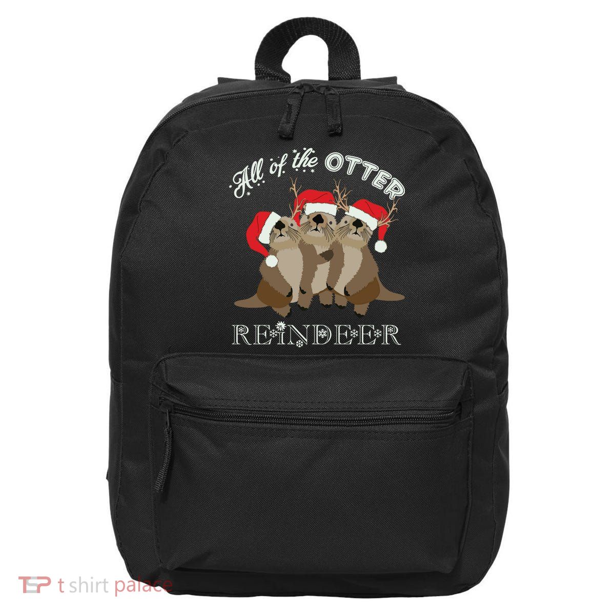 All Of The Otter Reindeer Funny Other Christmas 16 in Basic Backpack