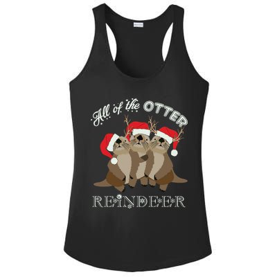 All Of The Otter Reindeer Funny Other Christmas Ladies PosiCharge Competitor Racerback Tank