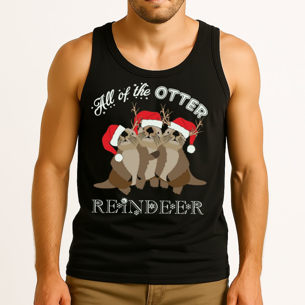 All Of The Otter Reindeer Funny Other Christmas Tank Top