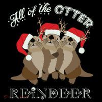 All Of The Otter Reindeer Funny Other Christmas Womens T-Shirt