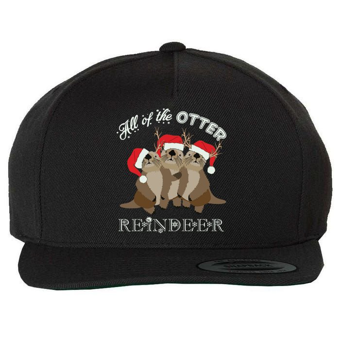 All Of The Otter Reindeer Funny Other Christmas Wool Snapback Cap