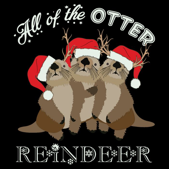 All Of The Otter Reindeer Funny Other Christmas Wool Snapback Cap